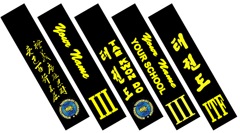 Embroidered Black Belt